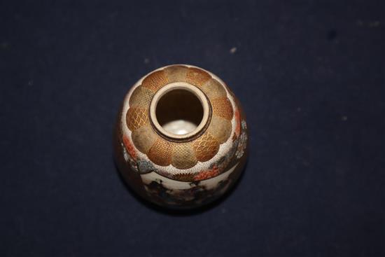 A Japanese Satsuma vase height 8.5cm